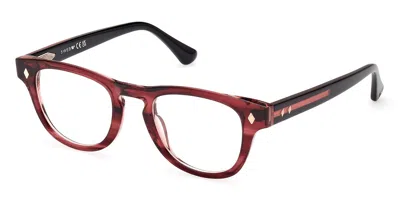 Web Eyewear Web We5384 Men's Glasses, Tortoiseshell, Size 47 In Red
