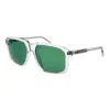 Web Transparent Plastic Sunglasses In Green