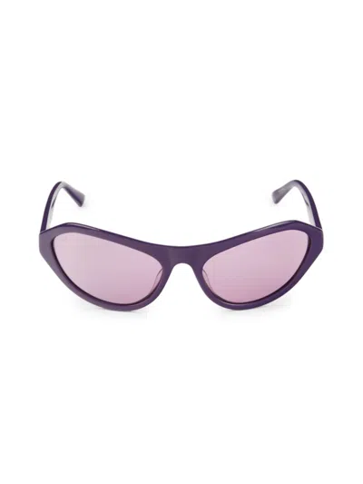 Web Women's 60mm Oval Sunglasses In Purple