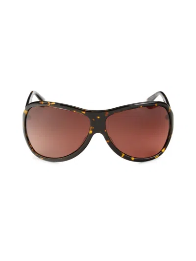 Web Women's 65mm Oval Sunglasses In Brown