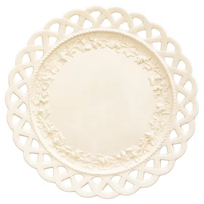 Pre-owned Wedgwood 19th Century English  Creamware Reticulated Plate In White