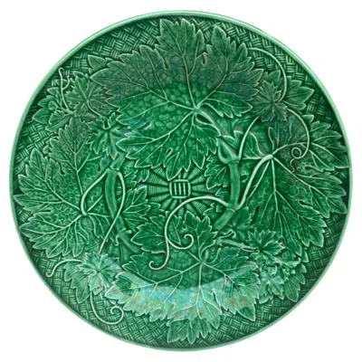 Pre-owned Wedgwood 19th Century Green Majolica Leaves Plate