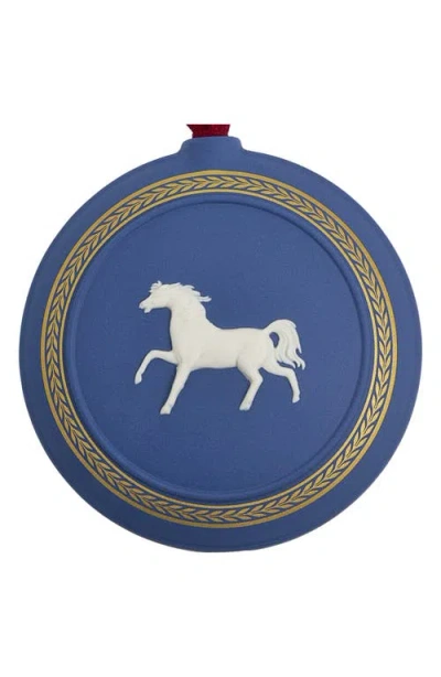 Wedgwood 2025 New Year Of The Horse Jasperware Ornament In Blue