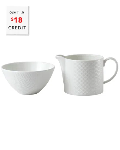 Wedgwood 2pc Gio Cream & Sugar Set With $18 Credit In Nocolor