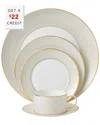 Wedgwood 5pc Arris Place Setting Dinnerware Set With $22 Credit