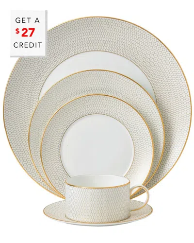 Wedgwood 5pc Arris Place Setting Dinnerware Setwith $27 Credit