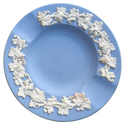Pre-owned Wedgwood Blue Jasperware Grapevine Ashtray, England, 1954 In Purple