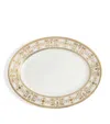 Wedgwood Bone China Bacchus Oval Platter Plate In Gold