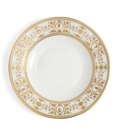 Wedgwood Bone China Bacchus Rim Soup Plate In Gold