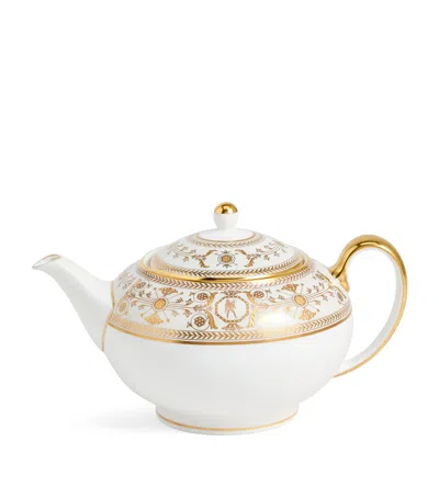 Wedgwood Bone China Bacchus Teapot In Gold