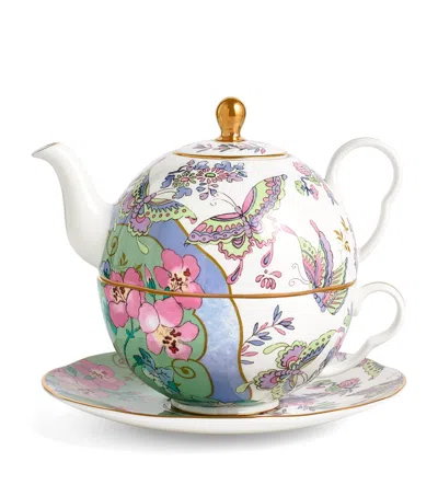 Wedgwood Bone China Butterfly Bloom Tea For One Teapot Set In Multi