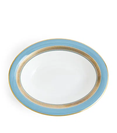 Wedgwood Bone China Helia Oval Dish In Green