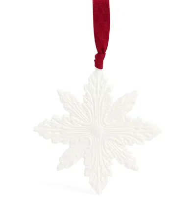 Wedgwood Bone China Snowflake Ornament In White