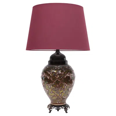 Pre-owned Wedgwood Ceramic And Bronze Table Lamp In Greek Revival Style, England, 1970s In Brown