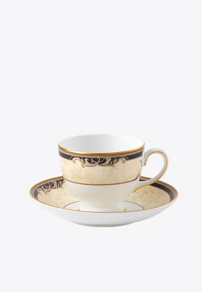 Wedgwood Cornucopia Teacup With Saucer Leigh In White