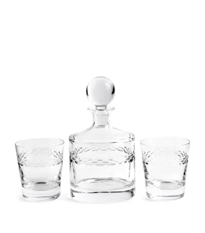 WEDGWOOD CRYSTAL NEO DECANTER AND TUMBLER SET