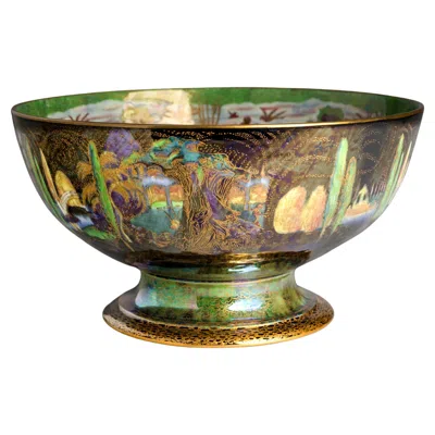 Pre-owned Wedgwood Daisy Makeig-jones Poplar Trees Fairyland Lustre Bowl In Brown