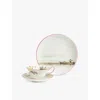 Wedgwood Darwin Voyage Of The Beagle Galapagos Islands Teacup, Saucer And Plate 3-piece Bone-china Set