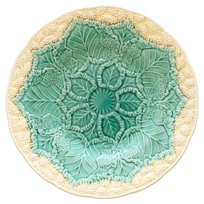 Pre-owned Wedgwood English  Majolica Green Cauliflower Plate, Dated 1952