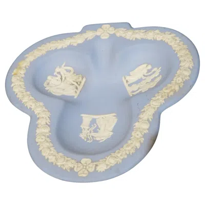 Pre-owned Wedgwood Exquisite Rare  England Three Graces Turquoise Sectional Plate In Gray