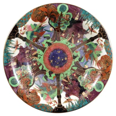 Pre-owned Wedgwood Fairyland Lustre Charger "garden Of Paradise", Daisy Makeig-jones In Brown