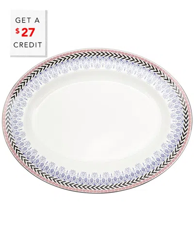 Wedgwood Festive 15in Oval Platter With $27 Credit In Multicolor
