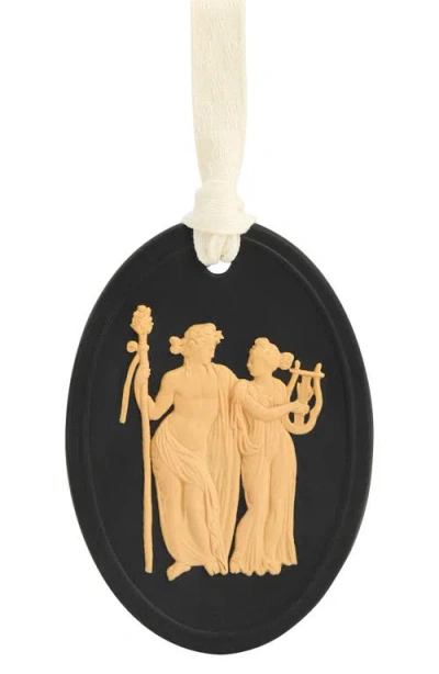 Wedgwood Festive Ardent Jasper Ornament In Black