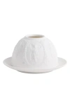 Wedgwood Festive Cherub Lithophane Vase & Plate Set In White