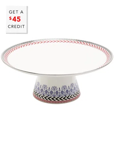 Wedgwood Festive Footed Cake Stand With $45 Credit In Multicolor