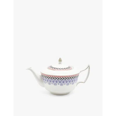 Wedgwood Festive Graphic-print Bone-china Teapot In Pattern