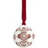 Wedgwood Festive Red Splendor No. 1 22k Gold Accent Bone China Ornament In Multi