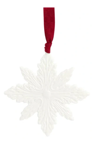 Wedgwood Festive Snowflake Bone China Ornament In White