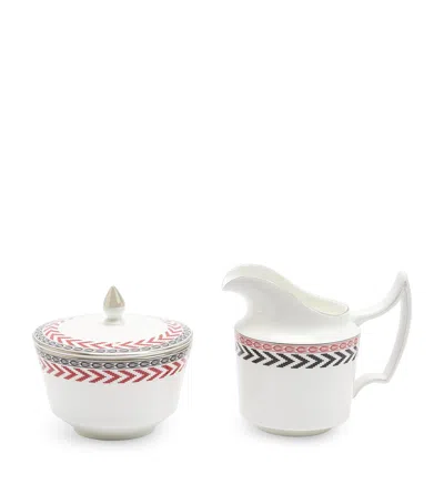 Wedgwood Festive Sugar And Creamer Set In Multicolor