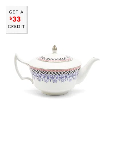 Wedgwood Festive Teapot In Multi