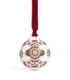 Wedgwood Fine Bone China Red Splendour No.1 Bauble In Red
