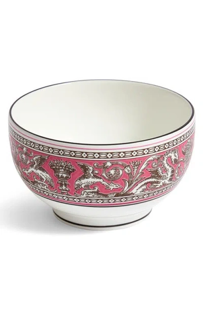 Wedgwood Florentine Bone China Rice Bowl In Pink