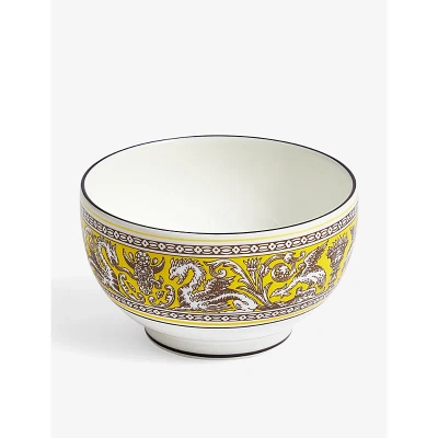 Wedgwood Florentine Citron Bone-china Rice Bowl 10.5cm In Yellow