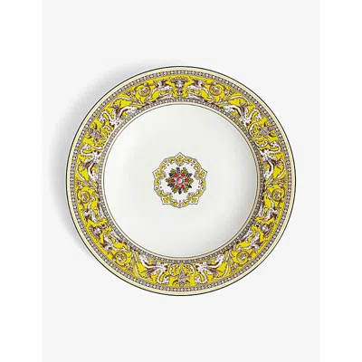 Wedgwood Florentine Citron Bone-china Rim Soup Bowl 22.8cm In Yellow