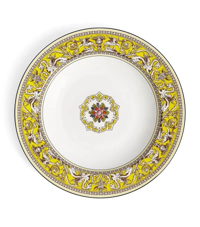 Wedgwood Florentine Citron Rimmed Soup Bowl (23cm) In Yellow