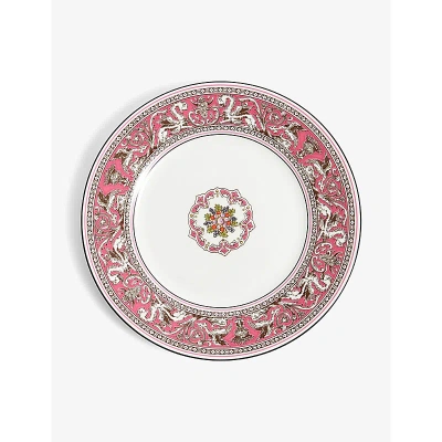 Wedgwood Florentine Fuchsia Bone-china Plate 20.6cm In White