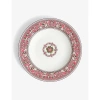 Wedgwood Florentine Fuchsia Bone-china Rim Soup Bowl 22.8cm