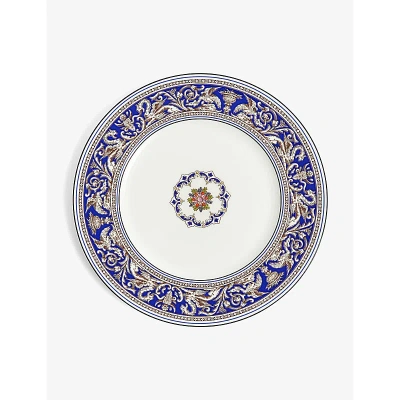 Wedgwood Florentine Marine Bone-china Plate 27.3cm In Blue