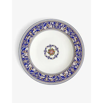 Wedgwood Florentine Marine Bone-china Rim Soup Bowl 22.8cm In White