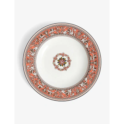 Wedgwood Florentine Salmon Bone-china Rim Soup Bowl 22.8cm In Orange