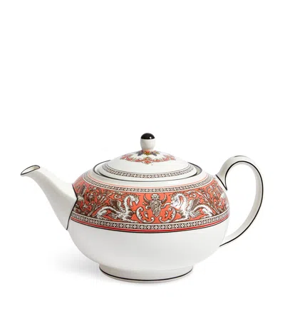 Wedgwood Florentine Salmon Teapot In Pink