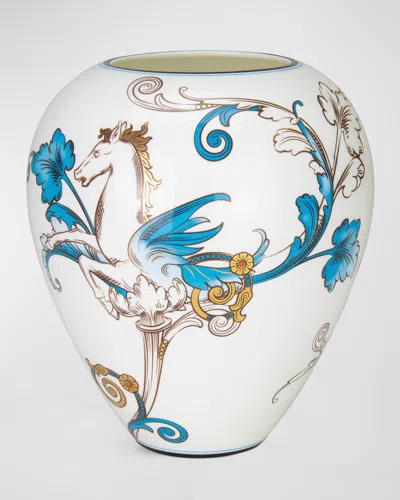 Wedgwood Florentine Turquoise 7" Vase In Blue