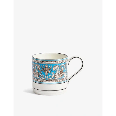 Wedgwood Florentine Turquoise Bone-china Mug 8.9cm In Blue