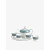 Wedgwood Florentine Turquoise Bone-china Teaware Set Of Six