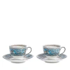 Wedgwood Florentine Turquoise Teacup & Saucer 4-piece Set In Turquoise