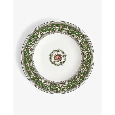 Wedgwood Florentine Verde Bone-china Rim Soup Bowl 22.8cm In White